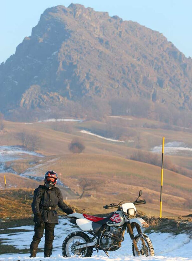 UomoMezzo di Stefano Carnelli, 2006-01, Motogelo, Passo della Caldarola (PC), Honda XR400R