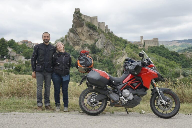 UomoMezzo Luca Nagini, 2020-07, Roccastrada (GR), Ducati Multistrada V2, con Maria Pasqualino di Marineo